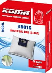 KOMA SB01S - Porszívó Porzsák Electrolux Universal Bag, szintetikus, 5 db