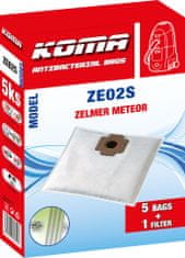 KOMA ZE02S - 25 darabos porzsákkészlet Zelmer Meteor porszívókhoz, szintetikus