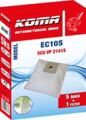 KOMA EC10S - 25 darabos porzsákkészlet ECG VP 2141S, VP 2122S porszívókhoz, szintetikus