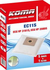 KOMA EC11S - 25 darabos porzsákkészlet ECG VP 3161S porszívókhoz, szintetikus