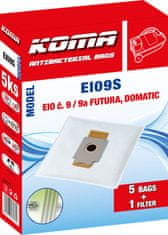 KOMA EI09S - 25 darabos porzsákkészlet EIO Nr.9 Futura porszívókhoz, szintetikus
