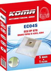 KOMA EC04S - 25 darabos porzsákkészlet ECG VP 878 porszívókhoz, szintetikus