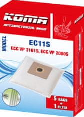 KOMA EC11S - 25 darabos porzsákkészlet ECG VP 3161S porszívókhoz, szintetikus