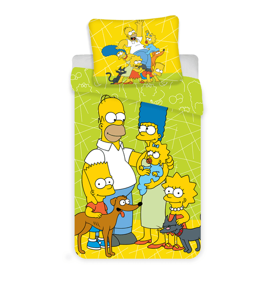 Jerry Fabrics Simpsons ágynemű huzat 02 zöld