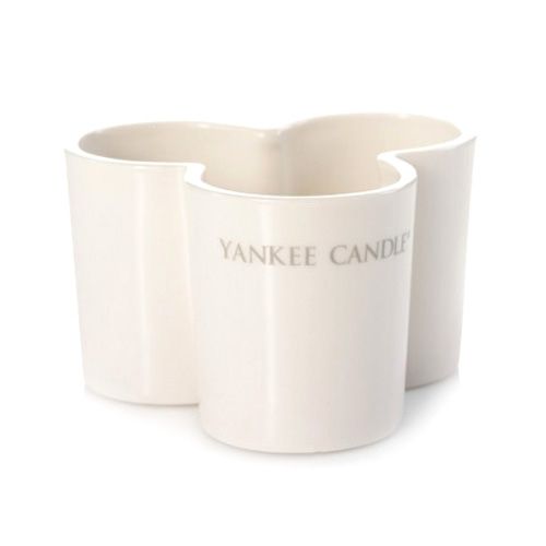 Yankee Candle Yankee gyertya üveg gyertyatartó, Shamrock, 3 gyertyához, tejüveg