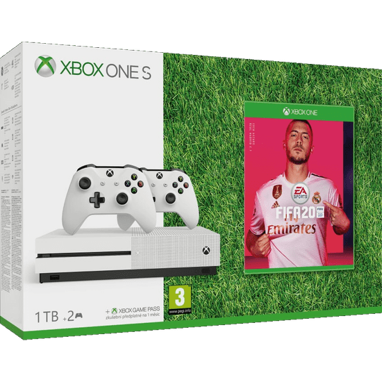 Microsoft Xbox One S 1 TB + 2× vezeték nélküli kontroller + FIFA 20