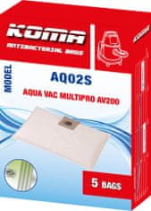 KOMA AQ02S - Porszívó Porzsák AquaVac Multipro 200, szintetikus, 5 db