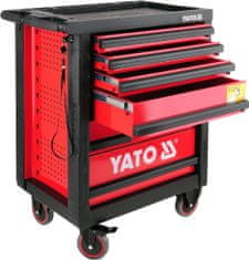 YATO  Mobil műhelyszekrény 6 piros fiókok