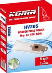 KOMA HV20S - 25 darabos porzsákkészlet Hoover Pura Power H20 porszívókhoz, szintetikus
