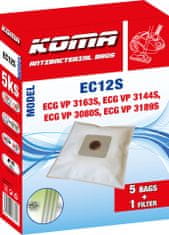 KOMA EC12S - 25 darabos porzsákkészlet ECG VP 3163S porszívókhoz, szintetikus