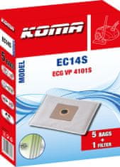KOMA EC14S - 25 darabos porzsákkészlet ECG VP 4101S porszívókhoz, szintetikus