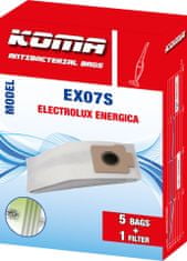 KOMA EX07S - Porszívó Porzsák Electrolux Energica ES 17, szintetikus, 5 db
