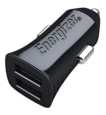 Energizer Hightech USB-C 2.4A 2USB autós töltő (DCA2BHC23) fekete színben
