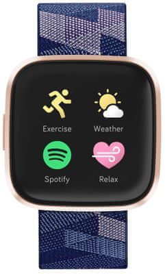 Fitbit Versa 2 intelligens óra, hangos válasz, NFC, érintés nélküli fizetések, zenelejátszó, multisport, pulzusszám, alváskövetés, AMOLED kijelző, always-on, hosszú akkumulátor üzemidő