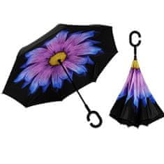Blooming Brollies Női beltéri esernyő kívül Purple Daisy esernyő EDIOPUD