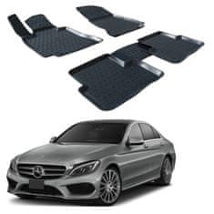SCOUTT 3D Gumiszőnyeg Emelt éllel számára Mercedes-Benz C Class W205 C Class W205 2015-2021