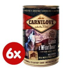 Carnilove Wild Meat Bárány és Vaddisznó 6x 400 g