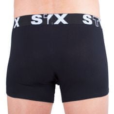 Styx Nagyméretű fekete férfi boxeralsó sport gumi (R960) - méret XXXL