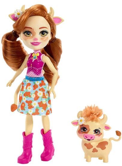 Mattel Enchantimals játékbaba és Cailey Cow és Curdle állatkák