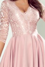 Numoco Női csipke ruha Nicolle púder rózsaszín 4XL