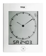 TFA 60.4506 Rádióvezérlésű óra hőmérővel, LCD analóg kijelzővel, fehér színű