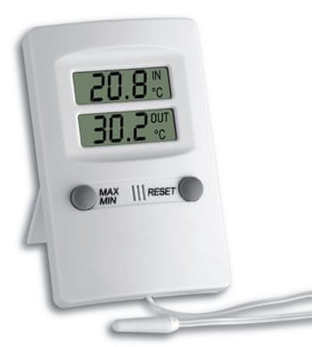 TFA 30.1009 Digitális beltéri/kültéri hőmérő, fehér színű