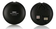 REMAX RC-099a adat USB-C kábel 2 az 1-ben 1 m fekete AA-1290
