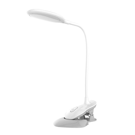 Platinet LED-es asztali lámpa 2in1 PDLK6703W, 3W, 180lm, állvány + csat, fehér