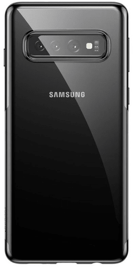 BASEUS Shining Series zselés védőtok a Samsung S10+-ra, fekete, ARSAS10P-MD01