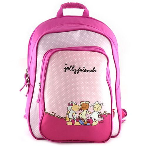 NICI iskolai hátizsák, rózsaszín, három juhocska