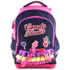 Target Cél iskolai hátizsák, 3D cukorkavirág, lila színű