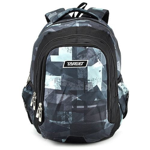Target Cél iskolai hátizsák, Kék-szürke mintával