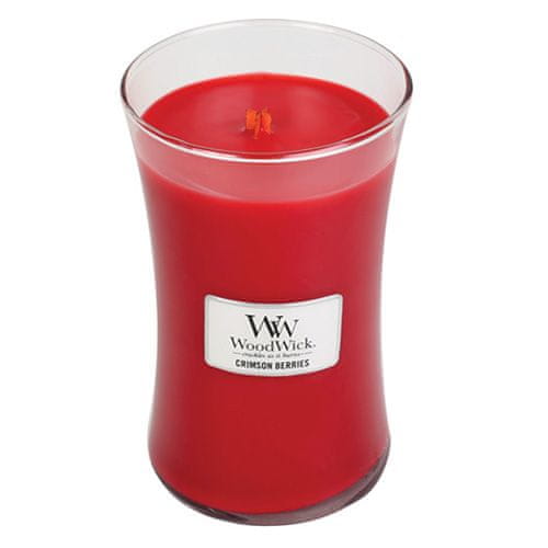 Woodwick Gyertya ovális váza , Piros berkenye, 609,5 g