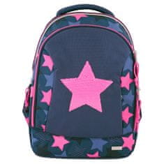 Top Model Iskolai hátizsák l, Csillag, változó flitterekkel, kék-rózsaszín