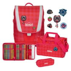 Scout Cserkésziskola készlet, 4 darabos - Ultra, piros kockák