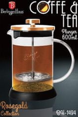 Berlingerhaus Tea és kávéskanna French Press 600 ml Rosegold kollekció BH-1494