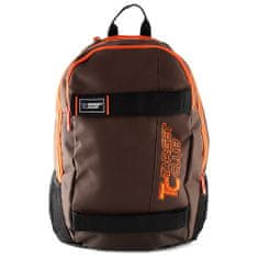 Target Cél sport hátizsák, barna, narancssárga felirat