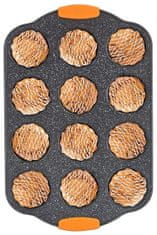 Berlingerhaus Muffin forma 12 db szilikon fogantyúval 41 x 27 x 3 cm Gránit Diamond Line BH-1138