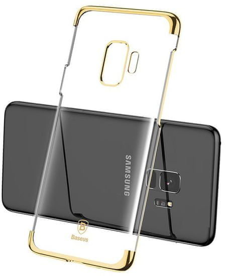 BASEUS Glitter Series extra kemény műanyag védőtok Samsung S9-hez, arany, WISAS9-DW0V