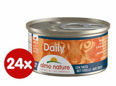 Almo Nature Daily Menu - Pisztráng darabok 24 x 85 g