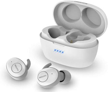philips shb2505 true wireless fülhallgató kampók a fülre rögzítéshez Bluetooth 5.0 verzió vezeték nélküli 5 óra üzemidő töltő tok 20 óra további üzemidőre handsfree mikrofon multi-műfaj hallgatás