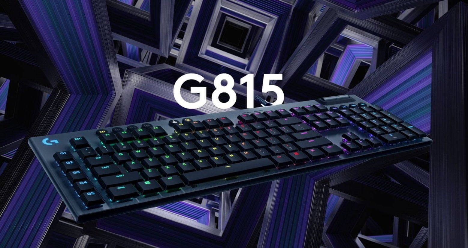 Logitech G815 Lightsync, GL Linear, US (920-009008) gamer billentyűzet többszínű RGB megvilágítás tapintható kapcsolók