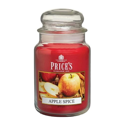 Price's Candles Gyertya üvegedénybe Ár gyertyák, Fűszeres alma, 630 g