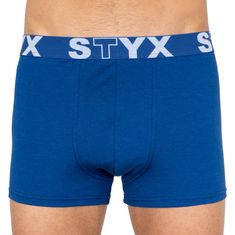 Styx Nagyméretű sötétkék férfi boxeralsó sport gumi (R968) - méret XXXL