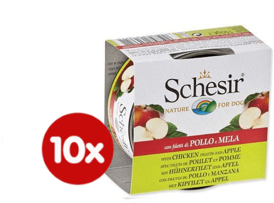 Schesir Konzerv Dog Fruit csirke + alma 10 x 150g