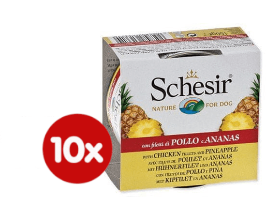 Schesir Konzerv Dog Fruit - csirke + ananász 10 x 150g