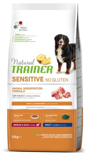 TRAINER Natural SENSITIVE No gluten Adult M/M sertéshús,12 kg