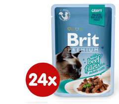 Brit Premium Cat Delicate Fillets in Gravy with Beef 24 X 85 g