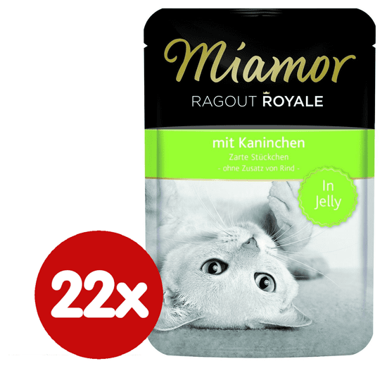 Finnern Miamor Nyúl ragu Macskaeledel, 22 x 100 g