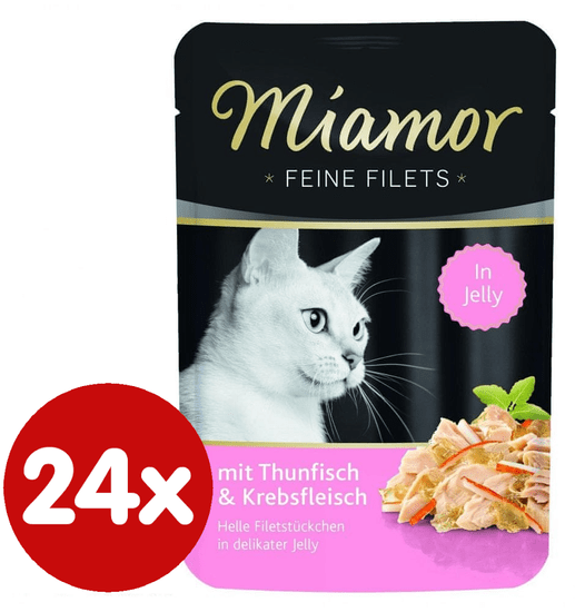Finnern Miamor Tonhal filé és rák macskaeledel 24x100g